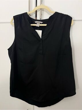 H&M black v neck tank blouse